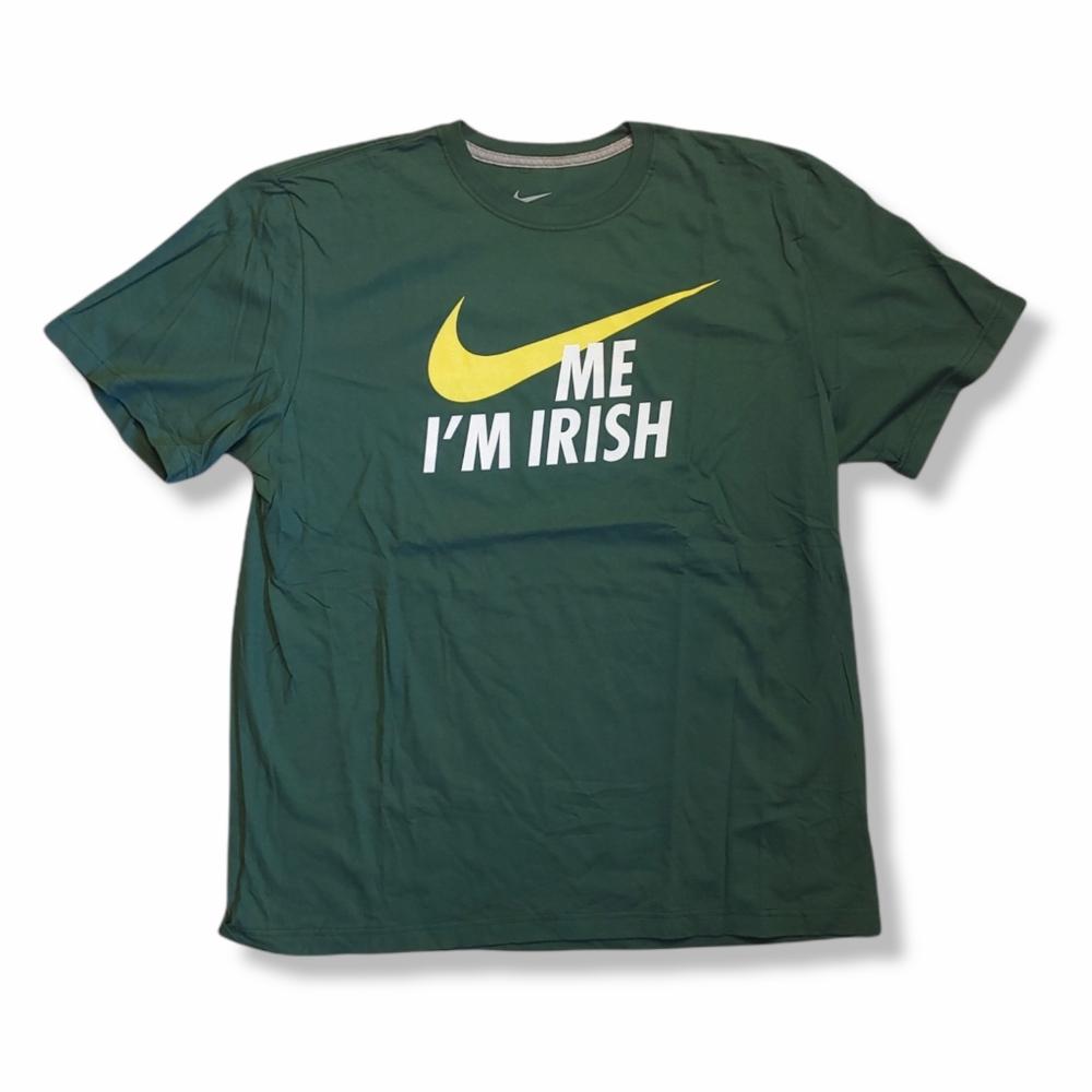 NIKE Baseball Men's Check Swoosh Me I'm Irish Tee Shirt XXL NWOT
